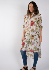 Burgundy Burst Tunic Dress (Pack of 3)