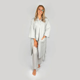 Grey Linen Dressing Gown/Robe 