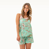 Blossom Mint  Cami & Short Set (Pack of 2) NEW DESIGN!