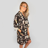 Blossom Black Buttonless Shirtdress
