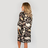 Blossom Black Buttonless Shirtdress