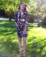 Blossom Black Buttonless Shirtdress