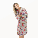 Bird Print Grey Kimono (Min of 2)