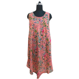 Vivaan Jungle Peach Bias Cut Dress