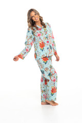 Arabella Aqua Long PJ Set