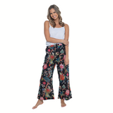 Arabella Black Cotton Lounge Pants