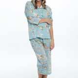 Blossom Sky Blue 3/4 PJ Set