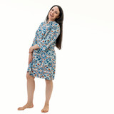 Blue Tile Shirtdress