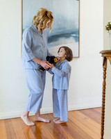 Blue Stripe 3/4 PJ Set