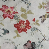 Bulbul Bird Cream Quilt/Throw Set