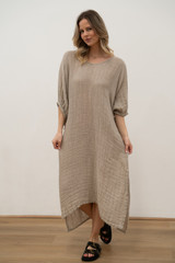 Rosa Elasticised Sleeves Kaftan Natural