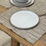 Oriel Ombre Linen Placemat - Natural & White