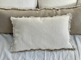 Briar Reversible Frayed Linen Cushion Cover 40 x 60 cm