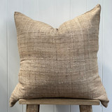 Tussar Wild Silk Cushion Cover - Natural 60 x 60 cm