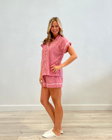 Red Check Short PJ Set