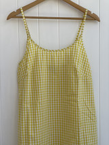 Yellow Check Slip Dress