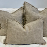 Alder Cushion Cover with Fringe Natural 40 x 60cm