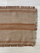 Empire Herringbone Table Runner Natural & Rust