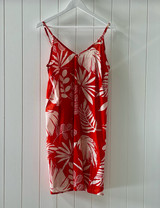 Leaf Red Slip Dress