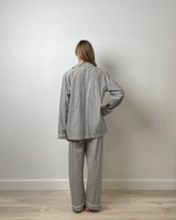 Grey Pin Stripe Men's Full PJ Set