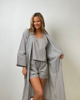 Grey Pin Stripe Kimono