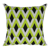 Diamond Canvas Cushion Lime, Black and White (not filled)
