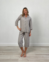 Bria 3/4 Pants Grey & White