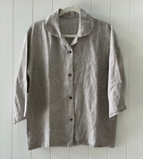 Bria 3/4 Sleeves Shirt Grey & White