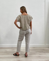 Armani 3/4 Pants Grey Pinstripe