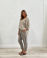 Erika 3/4 Pants Blue Horizon Stripe