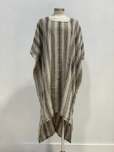 Erika Oversized Kaftan - Blue Horizon Stripe