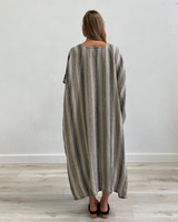 Erika Oversized Kaftan - Blue Horizon Stripe