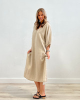 Joyce Elasticated Sleeves Kaftan Natural 