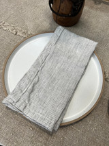 Grey Pinstripe Napkin