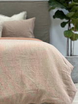 Noemi Reversible Quilt Cover Sandstone Stripe