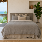 Noemi Reversible Quilt Cover Blue Stripe Set of 3