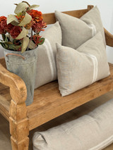 Puro Lino Cushion Cover White Stripes 40x60cm