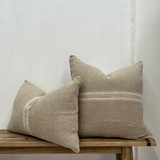 Puro Lino Cushion Cover White Stripes 40x60cm