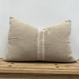 Puro Lino Cushion Cover White Stripes 40x60cm