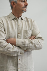 Mark Long Sleeve Linen Shirt Natural