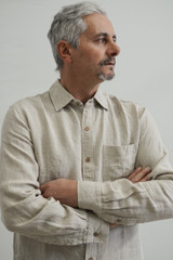 Mark Long Sleeve Linen Shirt Natural