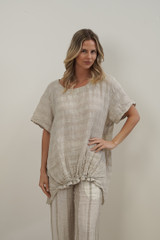 Helene Oversized Top Natural Combo