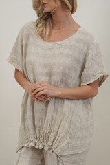 Helene Oversized Top Natural Combo