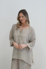 Cecilia Buttoned Top Natural