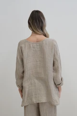 Cecilia Buttoned Top Natural