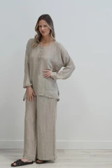 Cecilia Buttoned Top Natural