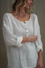 Cecilia Buttoned Top Ivory