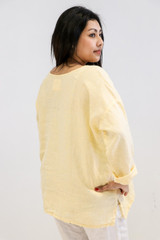 Cecilia Buttoned Top Chambray Yellow