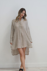 Giana Shirt Dress Natural