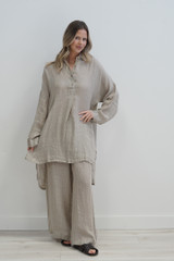 Giana Shirt Dress Natural